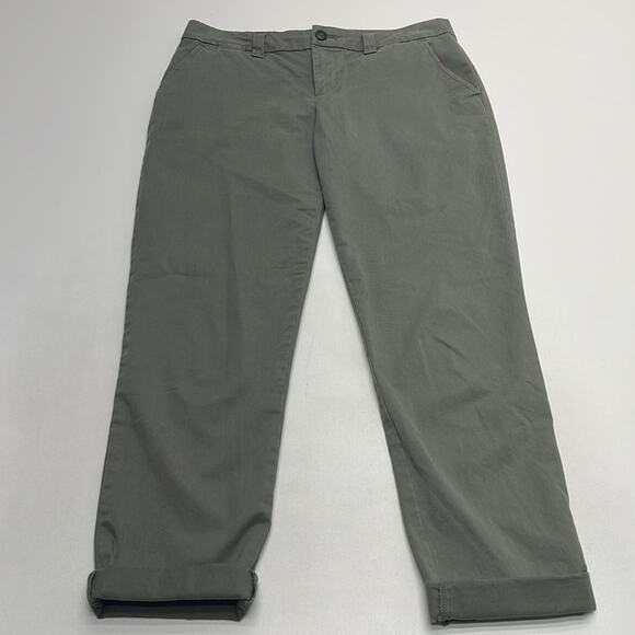 KHAKIS BY GAP Women’s 2 Green Broken-In Straight Crop Pant - Picture 1 of 4